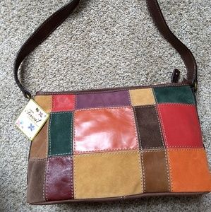 Fossil patchwork purse